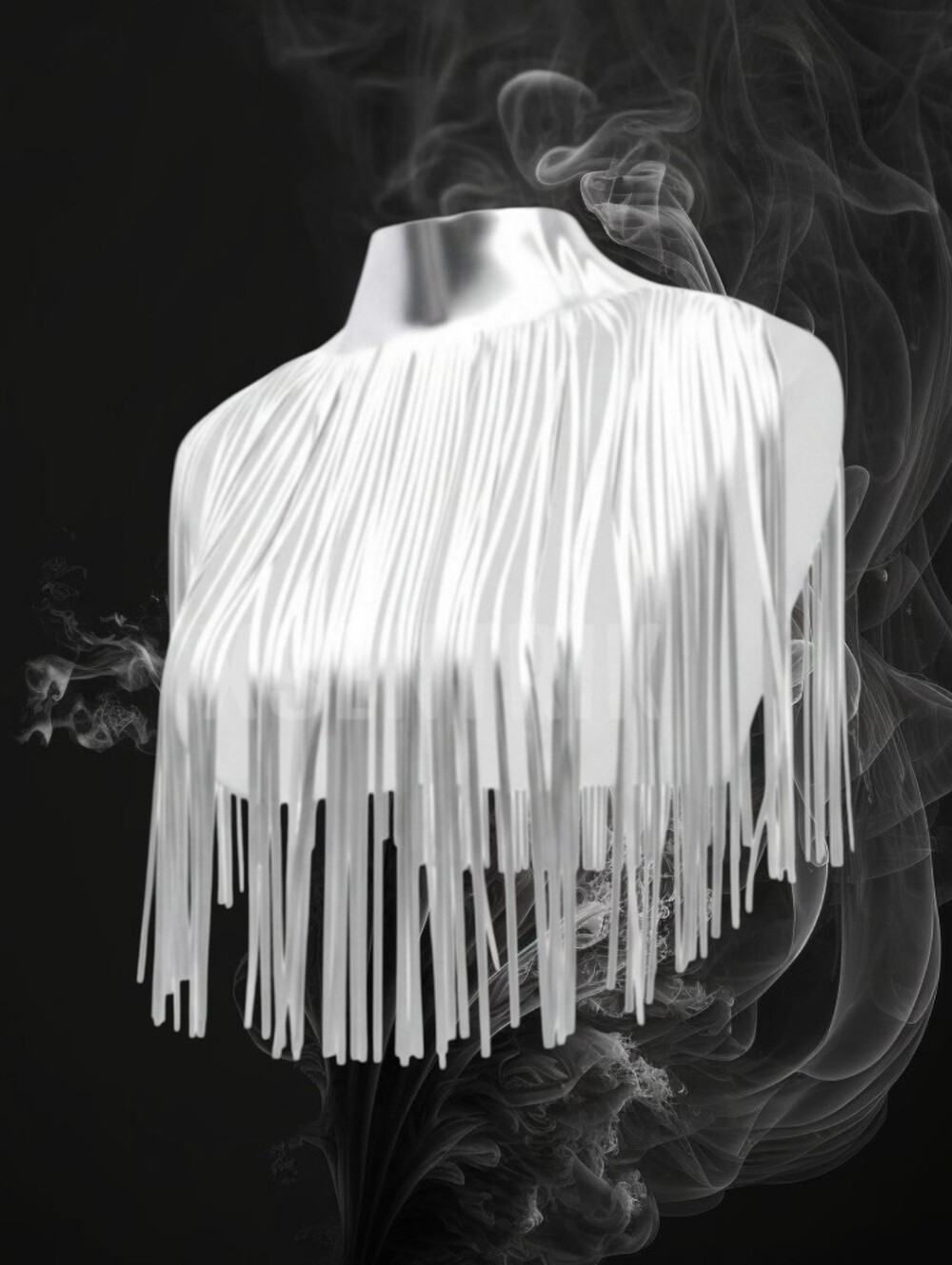 NEW Silver Metallic Fringe Regalia ▪︎ Overlay Necklace ▪︎ Platinum ▪︎ OS